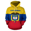 Colombia Flag and Coat of Arms Hoodie - TrendZoneTee