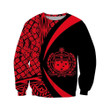 Samoa Polynesian Hoodie - Circle Style Red Color - AH - J1 - TrendZoneTee-ALL OVER PRINT HOODIES (P)