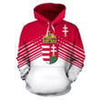 Hungary Sport Flag Hoodie - Stripes Style - TrendZoneTee