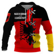 Flag of Germany and Albanian parts 3d all over shirts for men and women PL - TrendZoneTee-Apparel