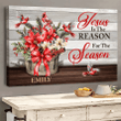 Jesus Is The Reason For The Season Christmas Faith Horizontal Canvas