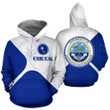 Chuuk States All Over Hoodie Flag Triangular Style