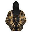 Chuuk States All Over Custom Personalised Hoodie Gold Tattoo Style
