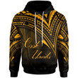 Cook Islands Hoodie Gold Color Cross Style