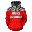 Cook Islands All Over Zip Up Hoodie Polynesian Red Version