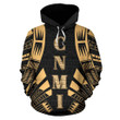 CNMI All Over Hoodie Gold Tattoo Style