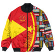 Hoodifize Clothing - Tigray Flag and Kente Pattern Special Bomber Jacket A35