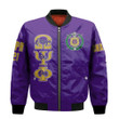 (Custom) Hoodifize Jacket - Omega Psi Phi (Purple) Sleeve Zip Bomber Jacket A31