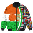 Hoodifize Clothing - Niger Flag and Kente Pattern Special Bomber Jacket A35