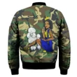 Hoodifize Jacket - Militaty Sigma Gamma Rho Woman Poodle Sleeve Zip Bomber Jacket J5