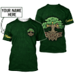 Dilypod Personalized Irish Tree Of Life Custom Name, St Patrick's Day 3D Shirt, Tree Of Life Shamrock Shirt