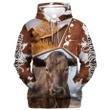 Funny Brangus Farm In The Fall Hoodie, Farm Gift For Her Him