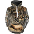 Elk Hunting Camo Custom Name 3D Full Printing Shirts, Hoodie - Personalized Hunting Gifts