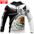 Custom Name Mexico Hoodie Leather Pattern Snake Eagle Mexican Hoodies