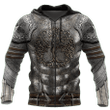 Irish Armor Warrior Knight Chainmail Hoodie For Men and Women Gift Hoodie For St Patrick Day