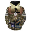 Moose Hunting 3D Hoodie Camouflage Buck Animal Personalized Hunting