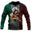 Mexico Skull Unisex 3D Hoodie, Mexican Skeleton Hoodie, Mexico Hoodies 3D Full Print