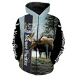 Personalized Beautiful Moose Hunting Camo 3D All Over Print Hoodie - Hunting Gift For Men Women