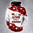 I Love Being A Mamaw Leopard Red Buffalo Christmas Hoodie