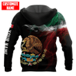 Personalized 3D All Over Print Mexico Hoodie, Eagle Snake On Mexican Hoodie, Mexican Hoodie