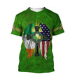 Irish Blessing Celtic Cross Wing Ireland and USA Shirt, Irish Gift, Happy St. Patrick's Day Shirt