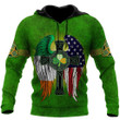 Irish Blessing Celtic Cross Wing Ireland and USA Shirt, Irish Gift, Happy St. Patrick's Day Shirt