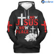Jesus Know Peace Hoodie Men, Women Jesus Religious Hoodie 3D All Over Printed