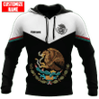 Personalized Mexico Aztec Blue Humingbird Hoodie 3D Aztec Mexican Hoodie Aztec Gift