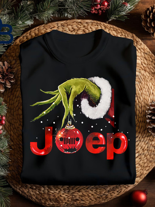 Merry Christmas Grinch Stolen Jeep Shirt