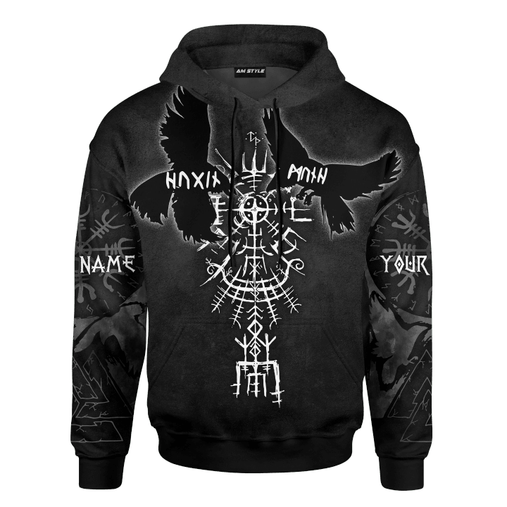 Viking Odin's Raven Hugin And Munin Customized 3D All Over Printed Shirt - AM Style Design - Amaze Style™