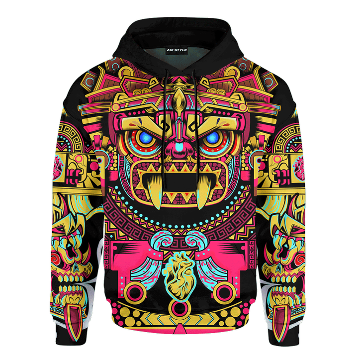 Aztec Jaguar Warrior And Tlaloc God Full Customized 3D All Overprinted Shirt Hoodie
