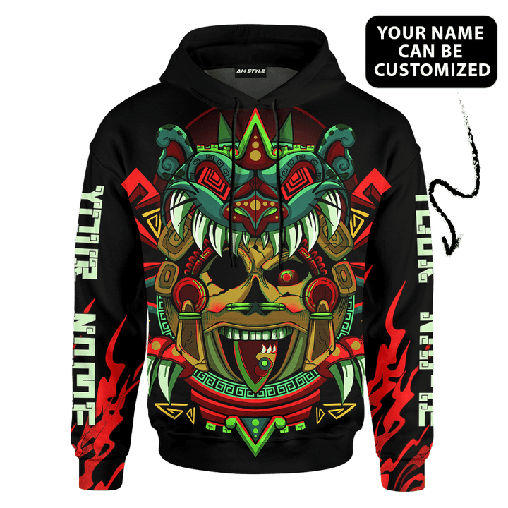 Aztec Sun Stone Collage Art Customized 3D All Over Printed Shirt Hoodie