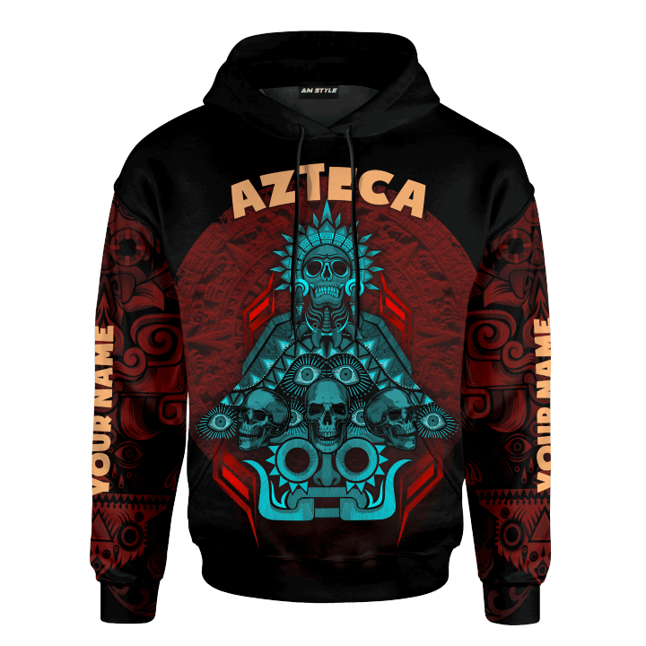 Aztec Dios De La Muerte Mural Art Customized 3D All Over Printed hoodie