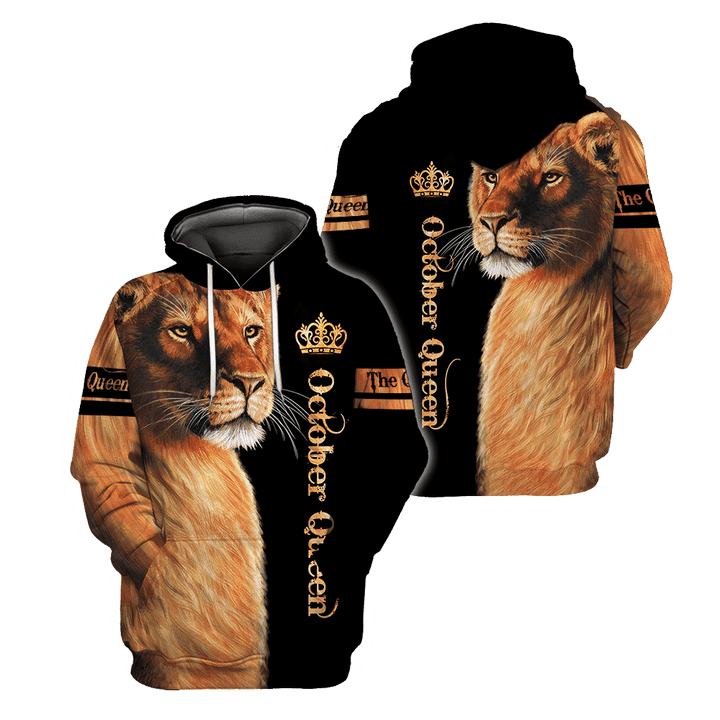 October Lion Queen 3D All Over Printed Shirt for Women - TrendZoneTee-Apparel