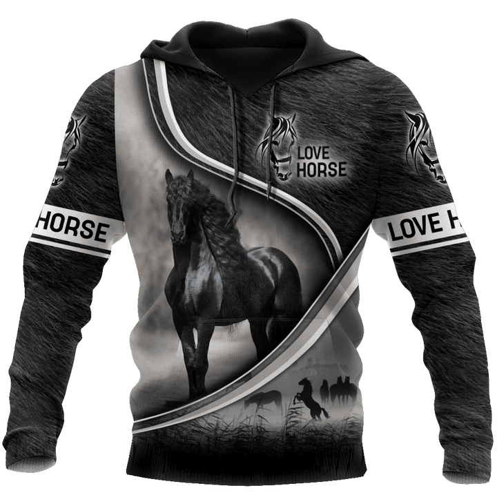 Black Horse 3D All Over Printed Shirts VP07102001 - TrendZoneTee-Apparel
