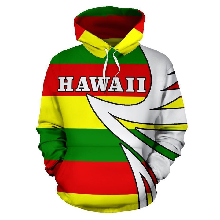 Hawaii Kanaka Flag Hoodie - Warrior Style J9 - TrendZoneTee-ALL OVER PRINT HOODIES (P)