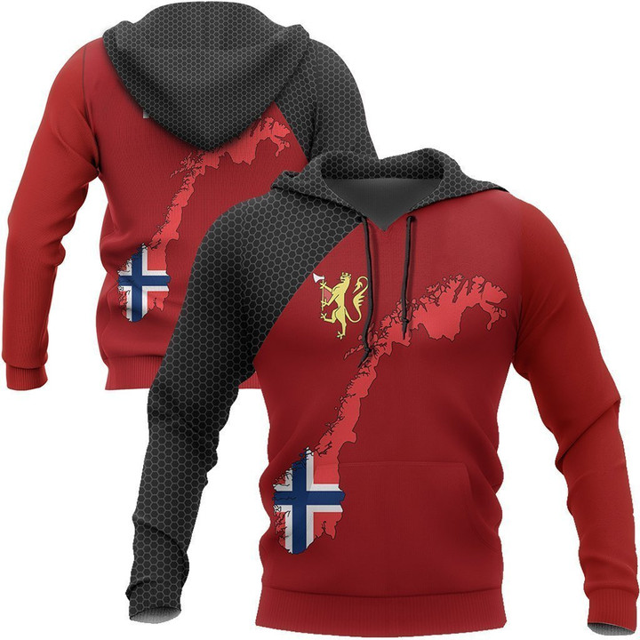 Norway Map Special Hoodie A5 - TrendZoneTee-Apparel