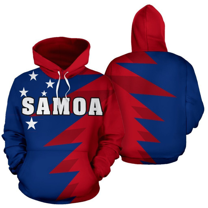 Samoa Flag Hoodie - Tooth Style J9 - TrendZoneTee