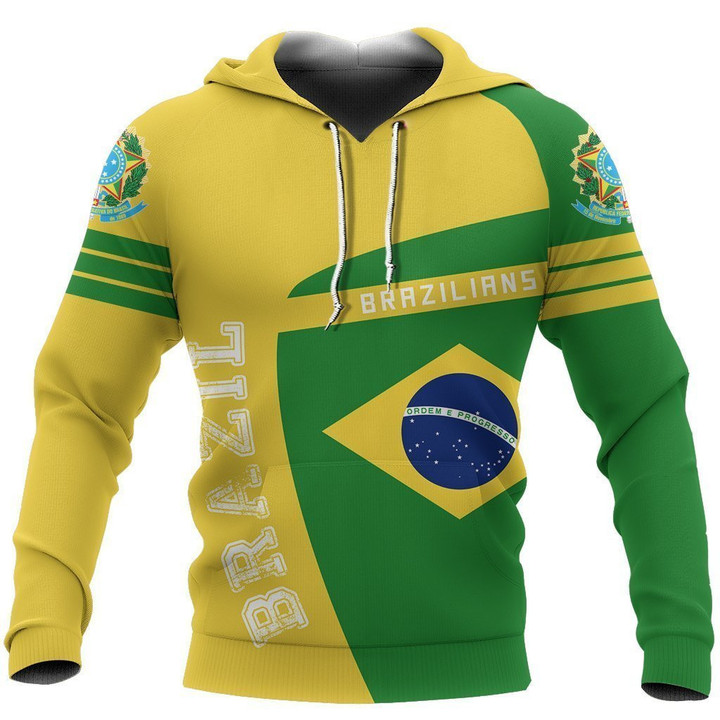 Brasil Sport Hoodie - Premium Style - TrendZoneTee-Apparel