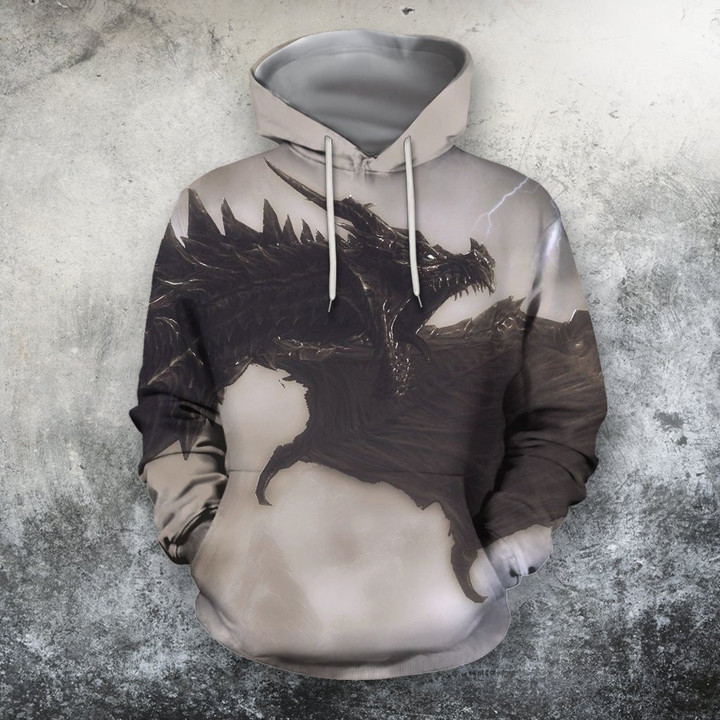 3D All Over Print BlackDragon Hoodie - TrendZoneTee-Apparel