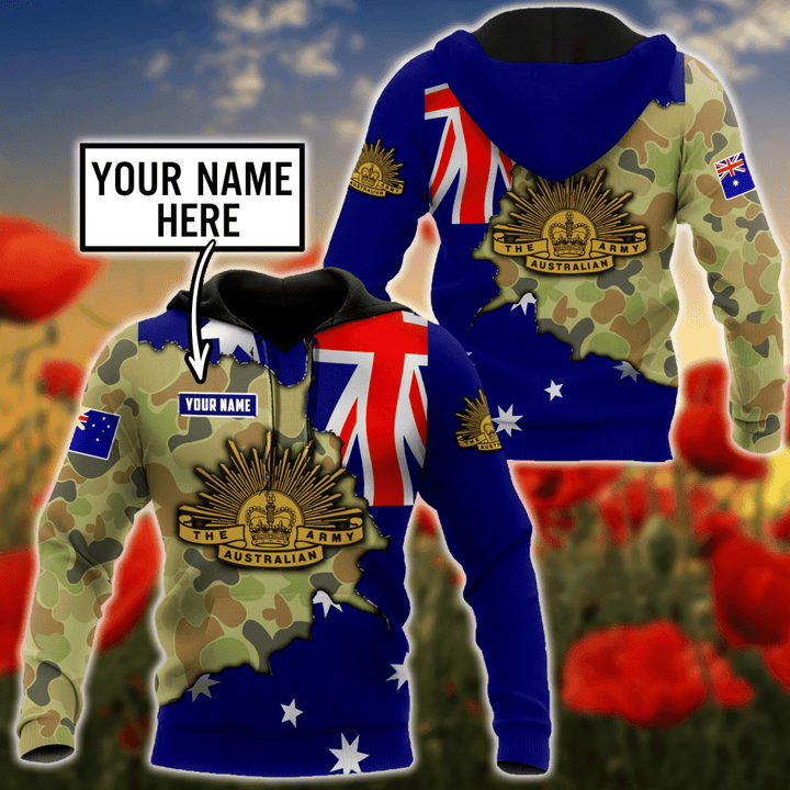 Premium Personalized Australian Army 3D Printed Unisex Shirts TN - TrendZoneTee