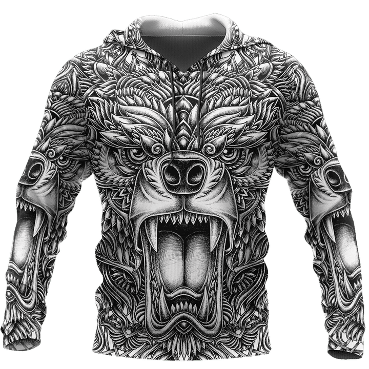 BEAR TATTOO 3D ALL OVER PRINTED SHIRTS FOR MEN AND WOMEN AZ071201 PL - TrendZoneTee-Apparel