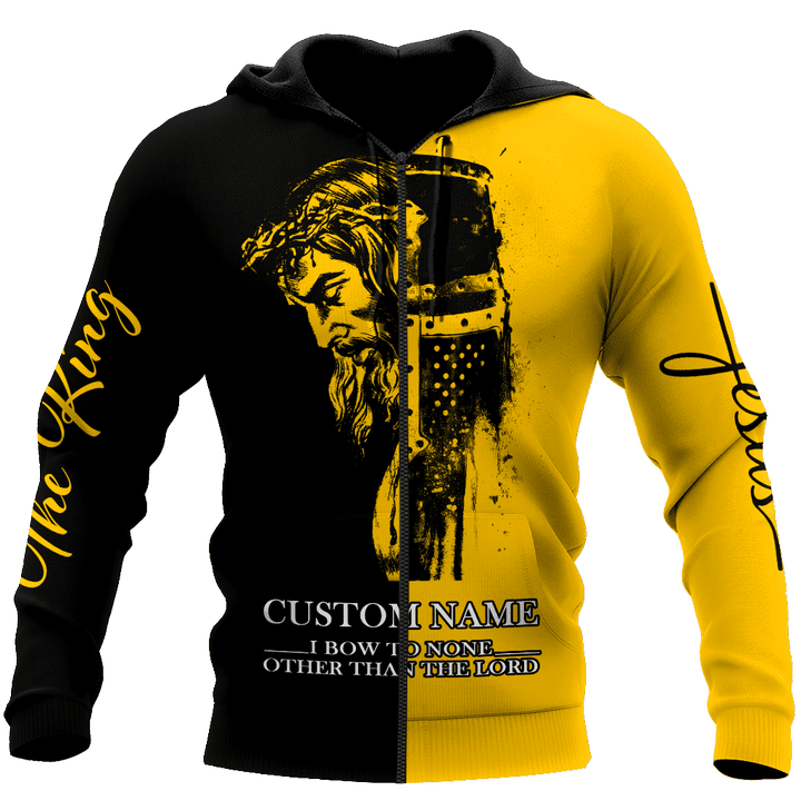 Premium Christian Jesus Bow to None v4 Personalized Name 3D All Over Printed For Men Shirts - TrendZoneTee-Apparel