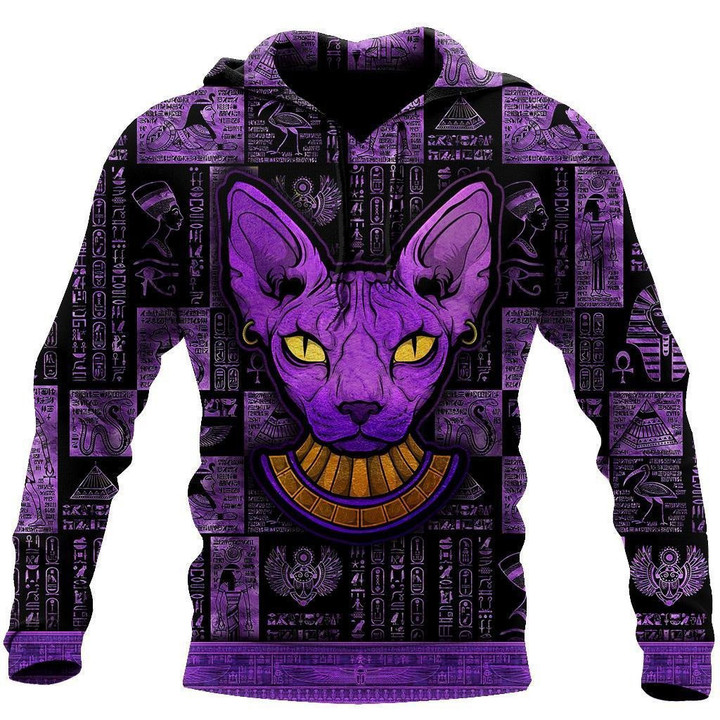 Egyptian sphynx cat 3D All Over Printed shirt & short for men and women PL - TrendZoneTee-Apparel