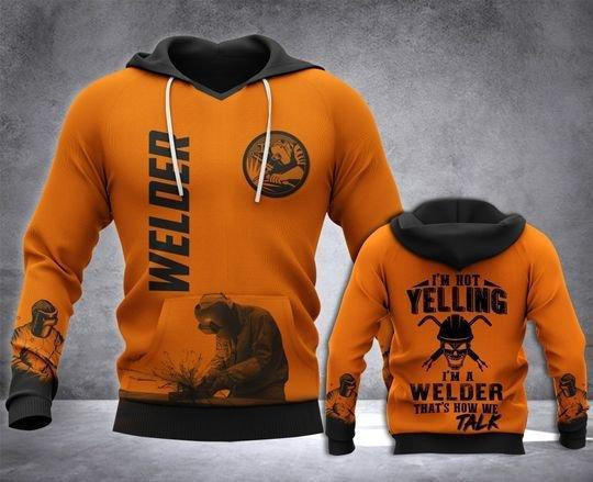 Welder Yelling all over Unisex 3D Hoodie All Over Print 25022106.CXT - Amaze Style™