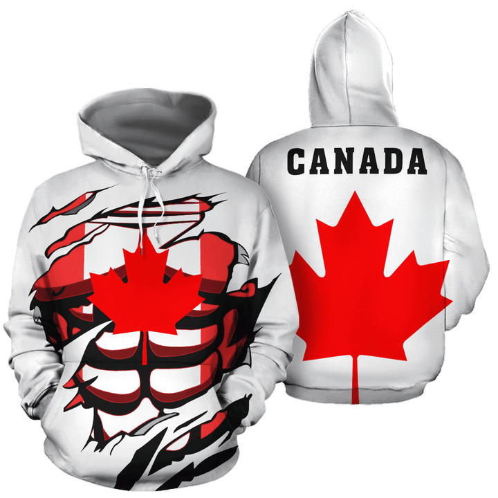Canada In Me All-Over Hoodie White PL - Amaze Style™