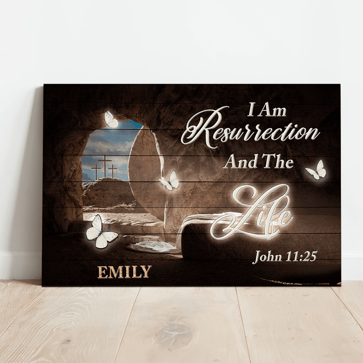 I Am The Resurrection And The Life John 11:25 Horizontal Canvas