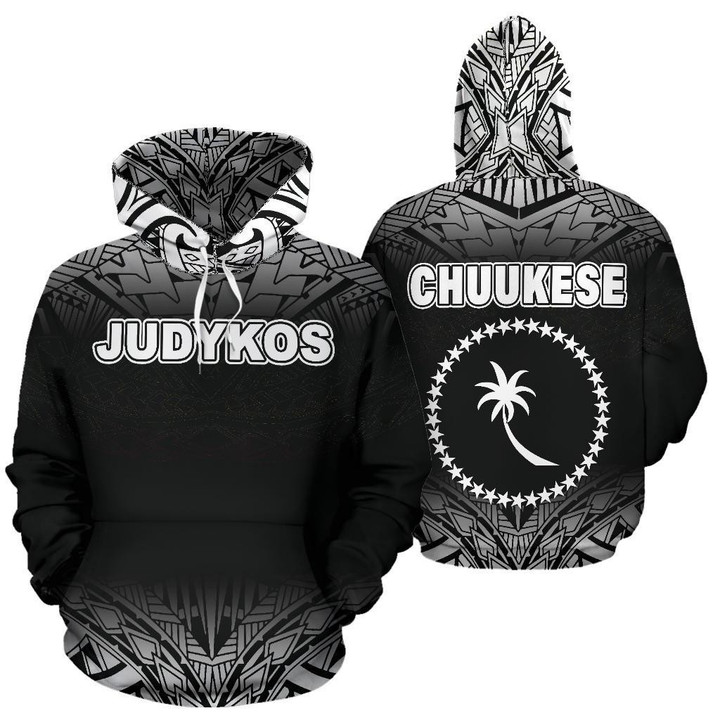 Chuuk States All Hoodie Judykos Black Fox Style Custom Personalised