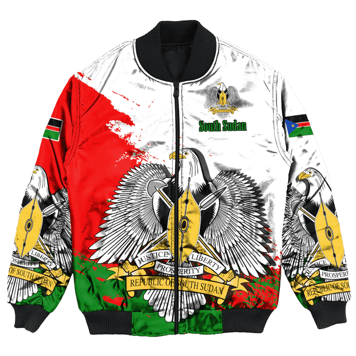 Hoodifize Clothing - South Sudan White Version Special Bomber Jacket A7