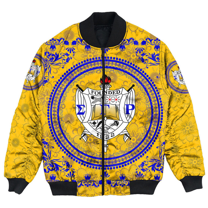 Hoodifize Clothing - Sigma Gamma Rho Floral Pattern Bomber Jackets A35